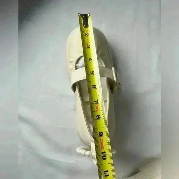 👑👑Charles & Keith Women's Chalk Nola Beaded Strap Platform Ivory Size 6.5 - Picture 15 of 16